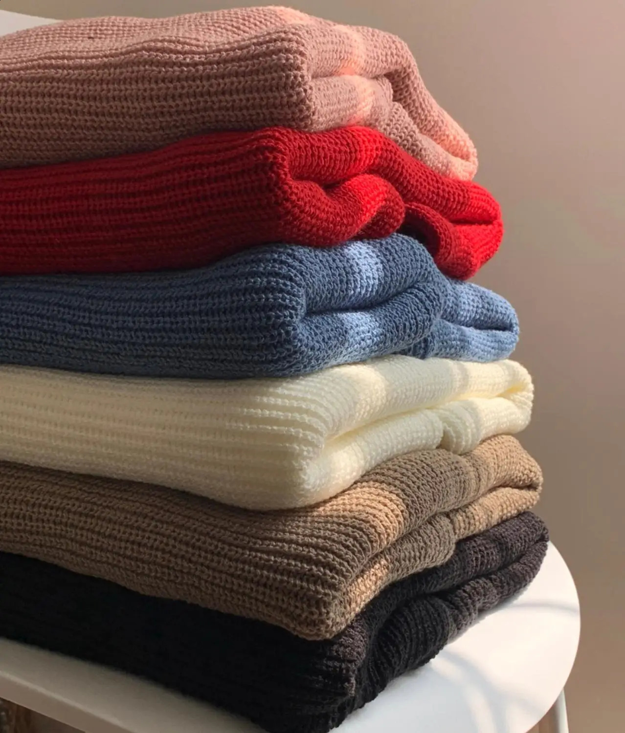 REALEFT Autumn Winter Oversized Womens Sweater Korean Elegant Solid Knitted Sweater Warm Female Pullovers Jumper 240820