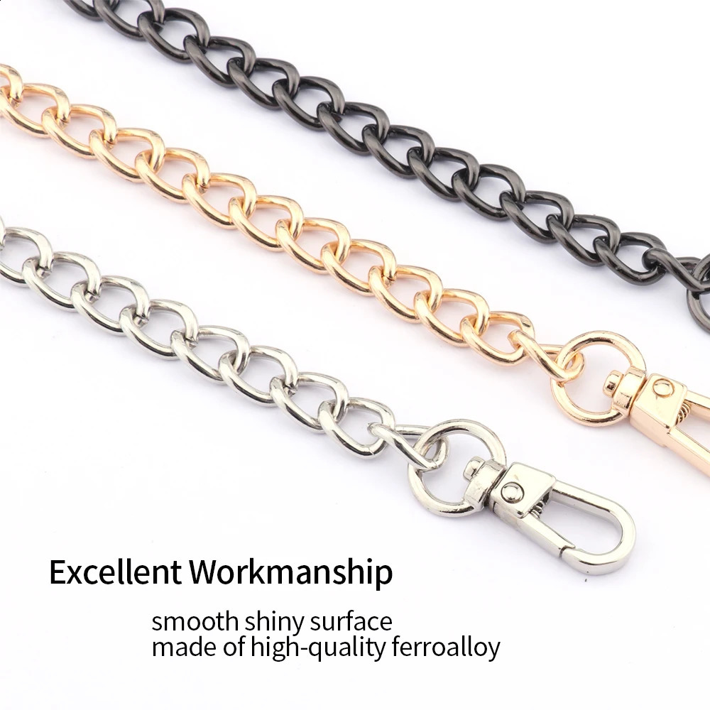 40120cm Womens Metal Gold Chain Decorative Wallet Shoulder Strap Bag Accessories Handbag Mini 240820