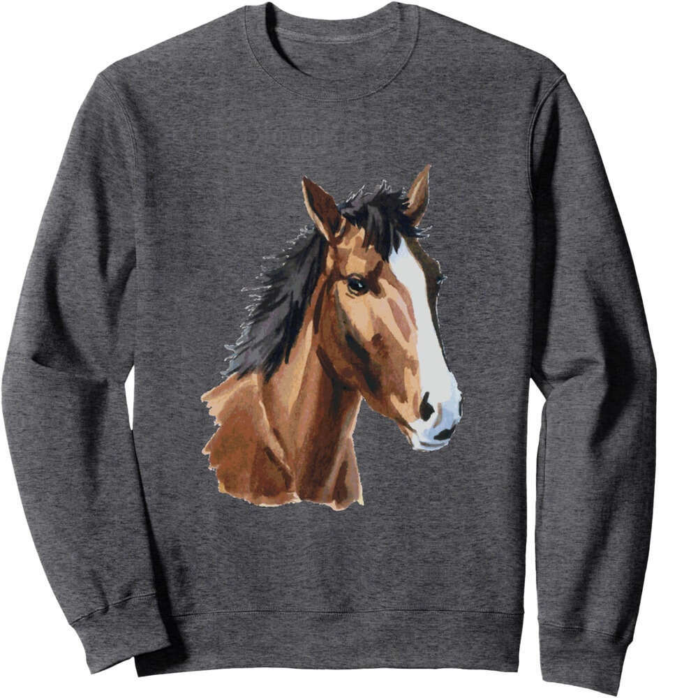 Long Sleeve Shirts for Men sweatshirt Awesome Seal Brown American Horse Wild Gift Sweatshirt T shirt Tee Streetwear Casual tops clothes