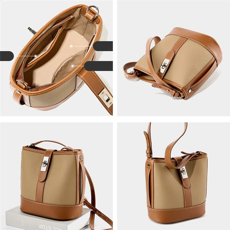 Hifashion leather bucket small shoulder cross body womens bag trend ner basket wallet denim handbag 240820