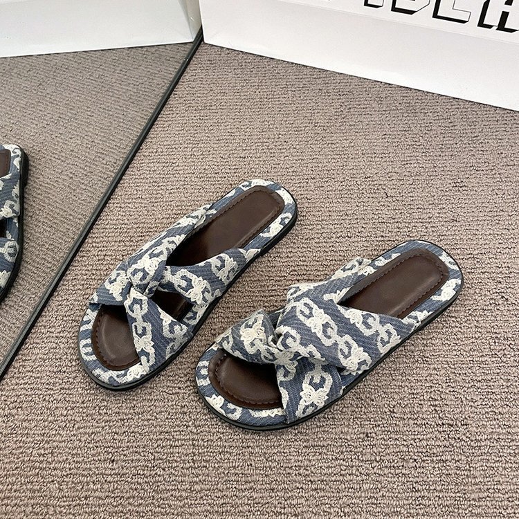 Ddmysports New Summer French Roman Sandals For Women Fairy Style Casual Slippers S Flat Bottomed Soft Soled Shoes OUTDOOR