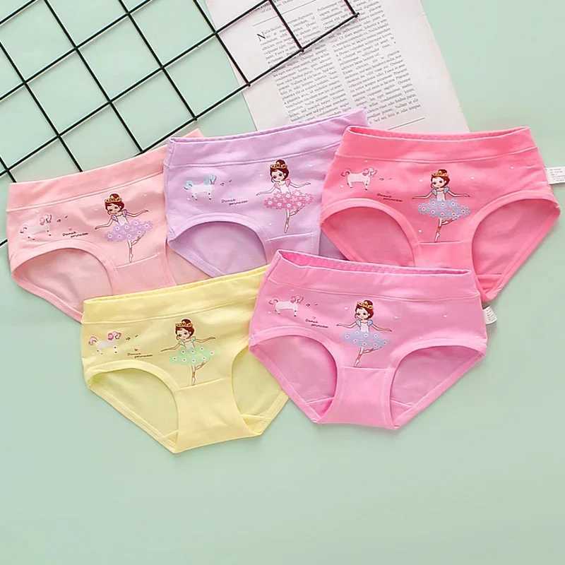 Girls Underwear Kids Panties Shorts Cartoon Cat Pattern Lot for Girls 4-12 Toddler Boxer Briefs Youth Cotton Briefs Y240821