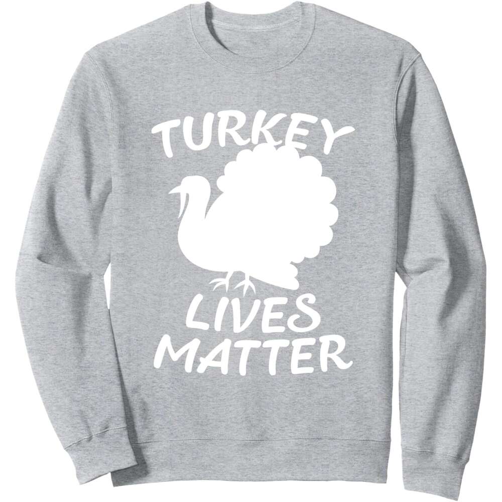Long Sleeve Shirts for Men sweatshirt Turkey Lives Matter Funny Thanksgiving Day Sweatshirt T shirt Tee Streetwear Casual tops clothes