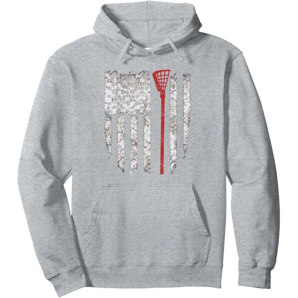 Hoodie for Mens Womens sweatshirt Lacrosse American Flag Men Gifts Hoodie Hoodies Graphic Hoodies Pullover Long Sleeve