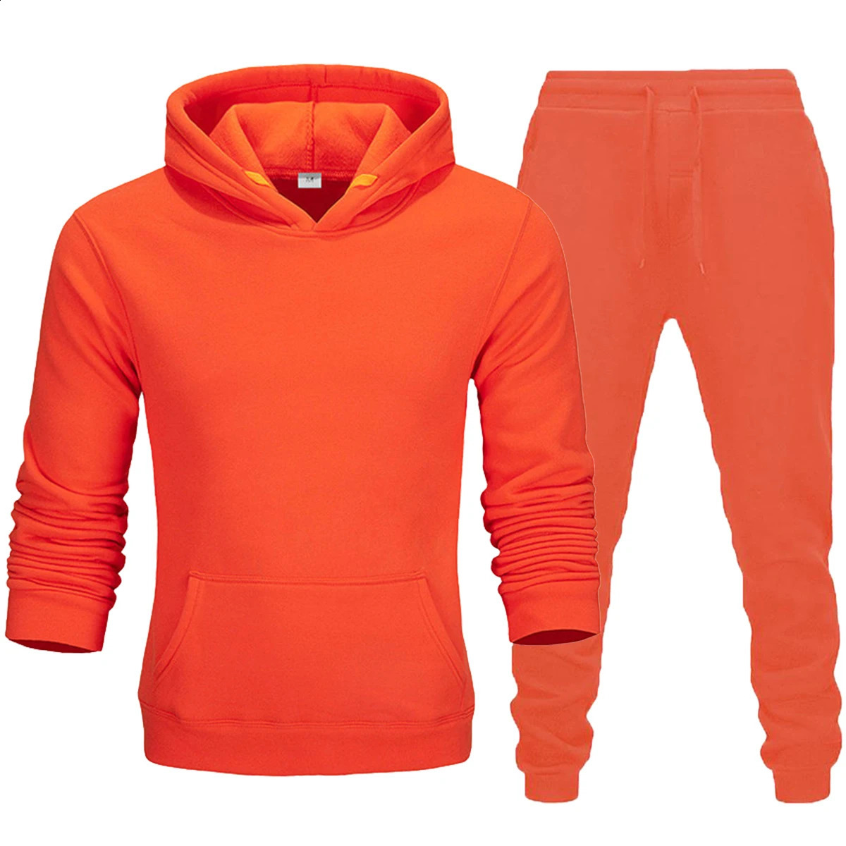 Brushed Hoodies And Sweat Pants Set Men Jogger Set Track Suit Sportswear Tracksuits Unisex Ensemble Jogging Homme 240821