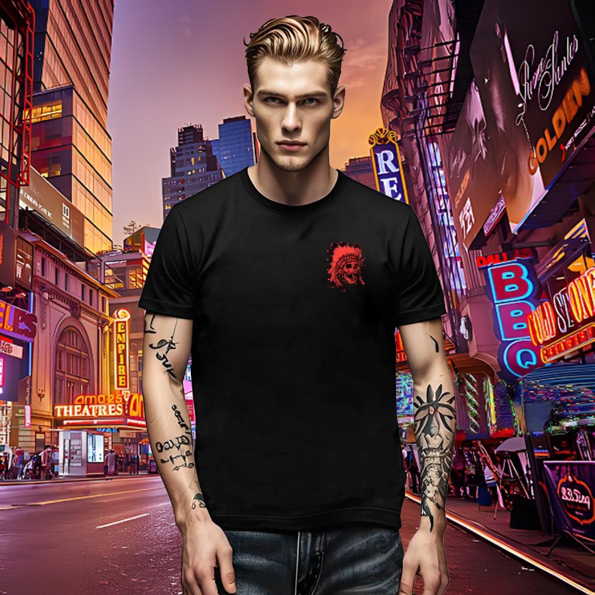 Casual New Couples T Shirts 230g 100% Cotton Summer Casual religion Short Sleeve Soft T-Shirts High Quality Floral Print Wear