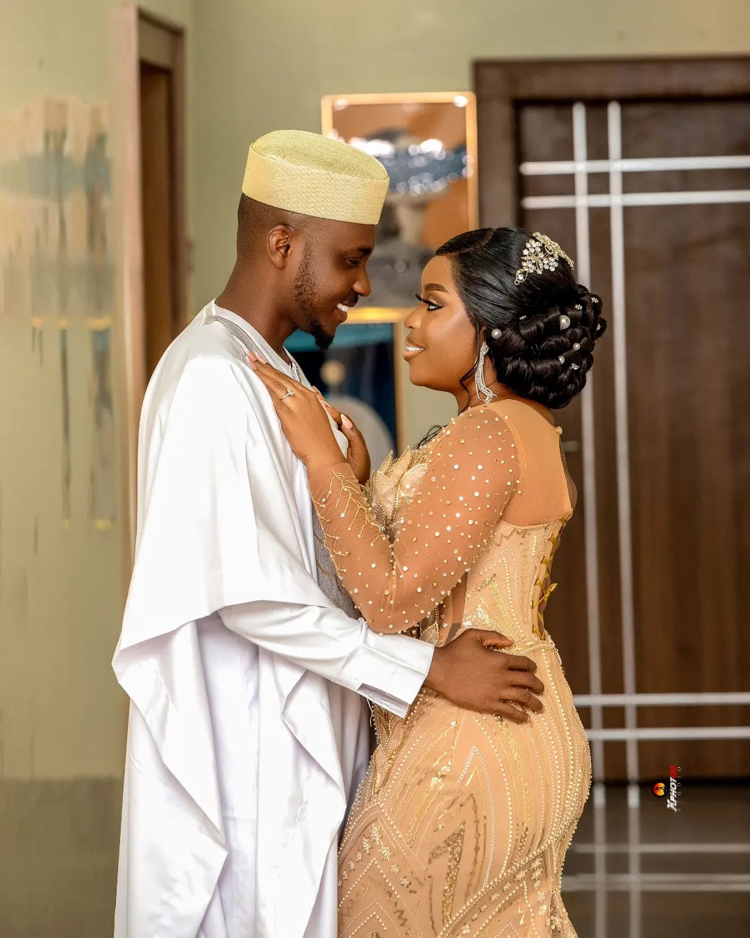 African Aso Ebi 2024 Champagne Mermaid Prom Dress Sequined Lace Dresses For Special Occasions Illusion Evening Formal Party Birthday Second Engagement