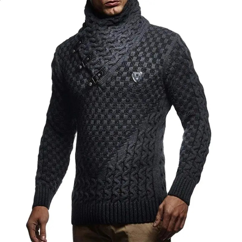 Man Sweaters Streetwear Clothes Turtleneck Sweater Men L Xl Long Sleeve Knitted Pullovers Autumn Winter Soft Warm Basic 240821