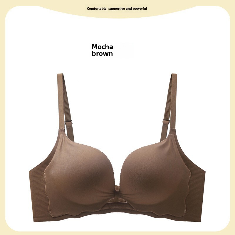 Women's seamless with small chest and large upper support, comfortable collection of accessory breasts, anti sagging, no steel ring, one-piece te