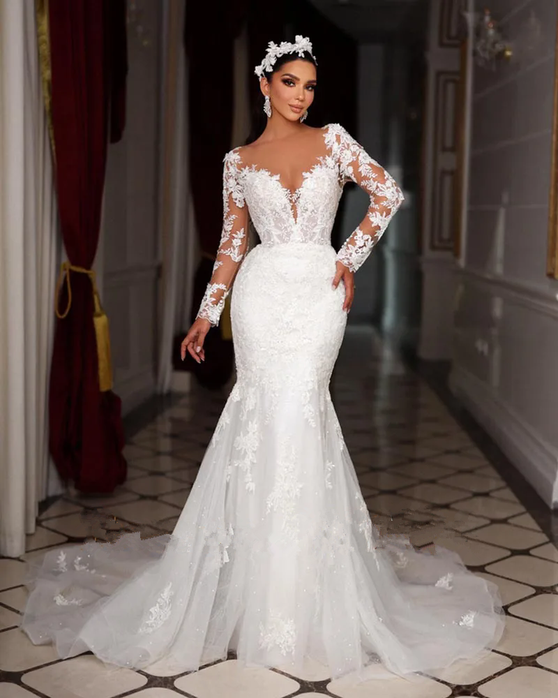 Plus Size Boho Dresses 2024 V Neck Beach Lace Wedding Gowns Elegant Bohemian Tulle A Line Bridal Dress Vestido De Novia 05