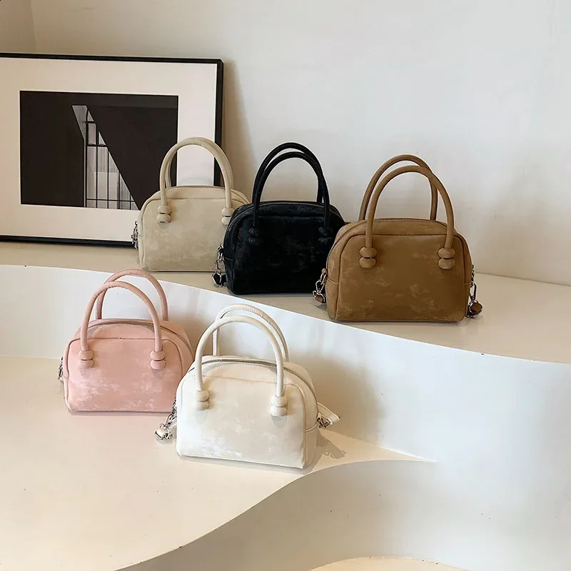 LEFTSIDE small PU leather cross body bag womens Y2K Korean fashion shoulder bag simple handbag with short handle 241105