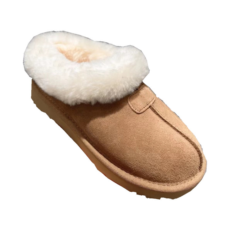 Ddmysports Autumn Winter Soled Snow Boots Women Short Tube With Thick Fleece Warm And Anti Slip Fur Shoes Cotton For One Foot Kick OUTDOOR