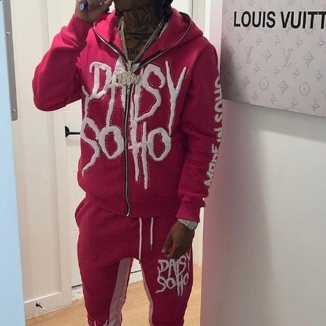 3D Letter Foam 2 Piece Set Tracksuit Men Y2k Set Sweatpants Tracksuit Men and Women Streetwear Hip Hop Casual Oversized Hoodie 240626