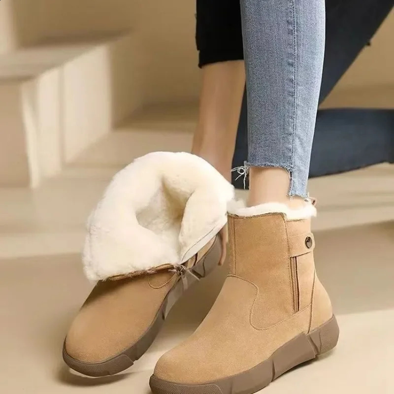 Female Shoes Booties Punk Style Combat Ladies Snow Boots Brown Studded Ankle Work Elegant Classy Offer Winter Novelty Boot 240820