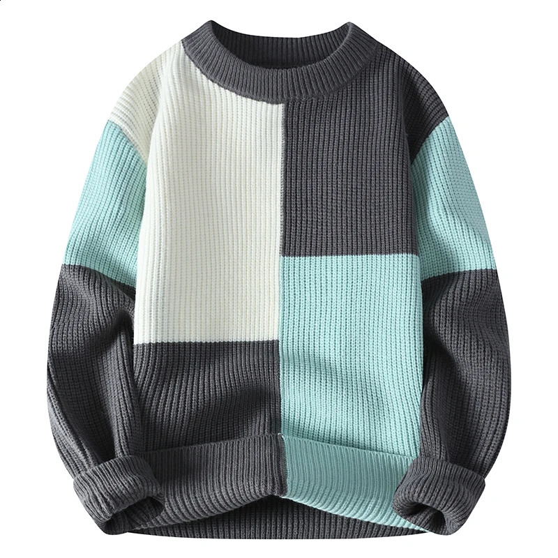 Autumn and Winter Casual Gentleman Fashion Business Korean Version Slim Trend Comfortable Solid Color Mens Crewneck Sweater 240821