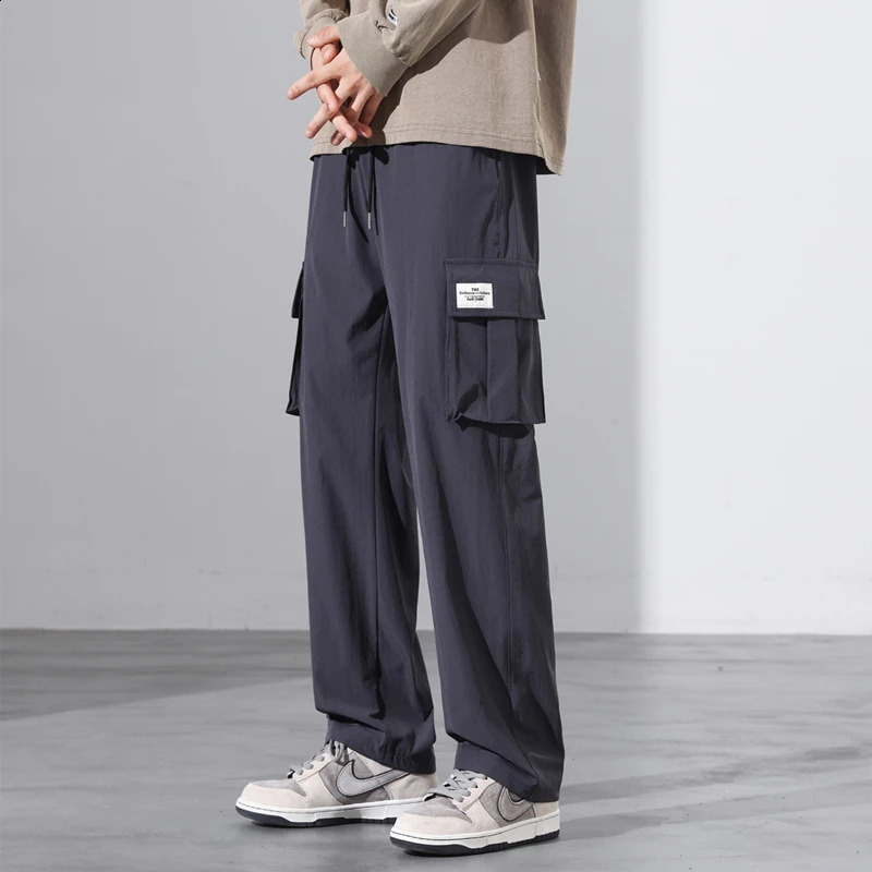 Mens Fashion Classic Casual Work Pants Street Comfort Edition Wide Leg Loose Large Hombre 240821