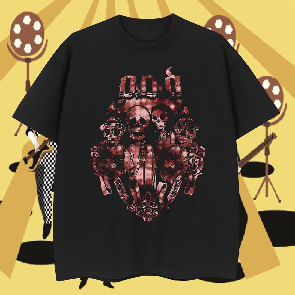 2024 DIY Men Tees 230g Cotton Outdoor skull Breathable Soft Mens T Shirts Cool Oversized Clothes