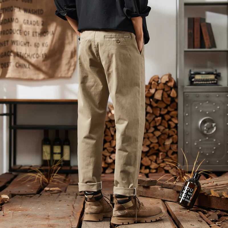Mens elastic waist cargo pants with new printing mens cotton casual pants mens work clothes Hombre straight pants mens plus size 28-38W240725