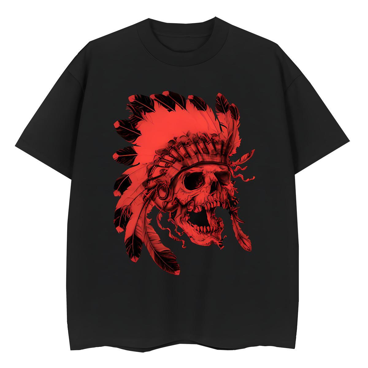 2024 Summer Men Tees 100% Cotton 230g Daily Wear scary Round Neck Short Sleeve Men T Shirts Wholesale Custom Printing Tops Tees