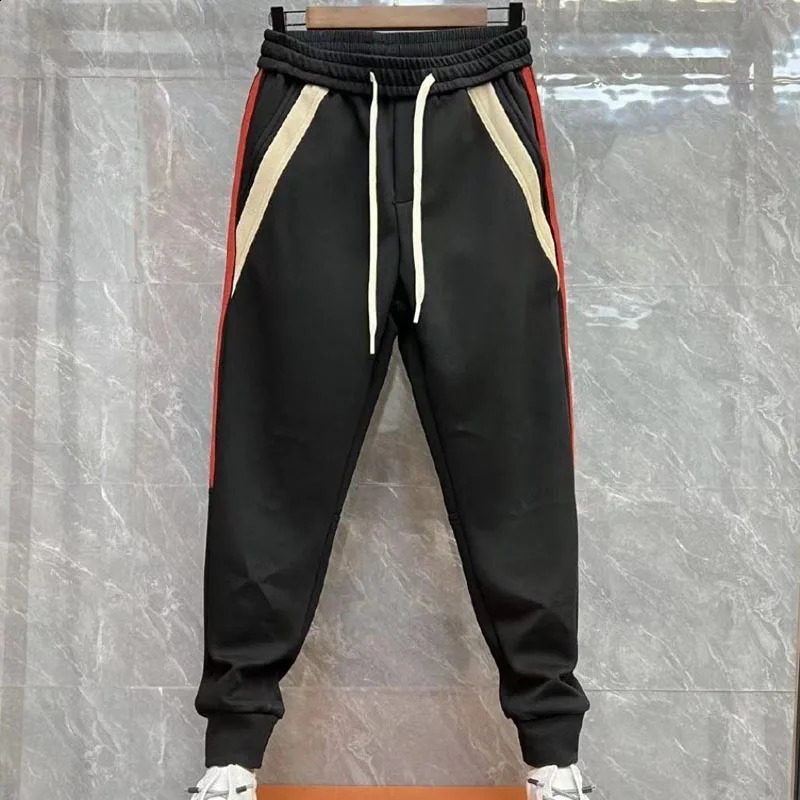 autumn fashion trend Harlan waistband elastic waist brushed loose fit slim handsome sports and casual mens pants 240821