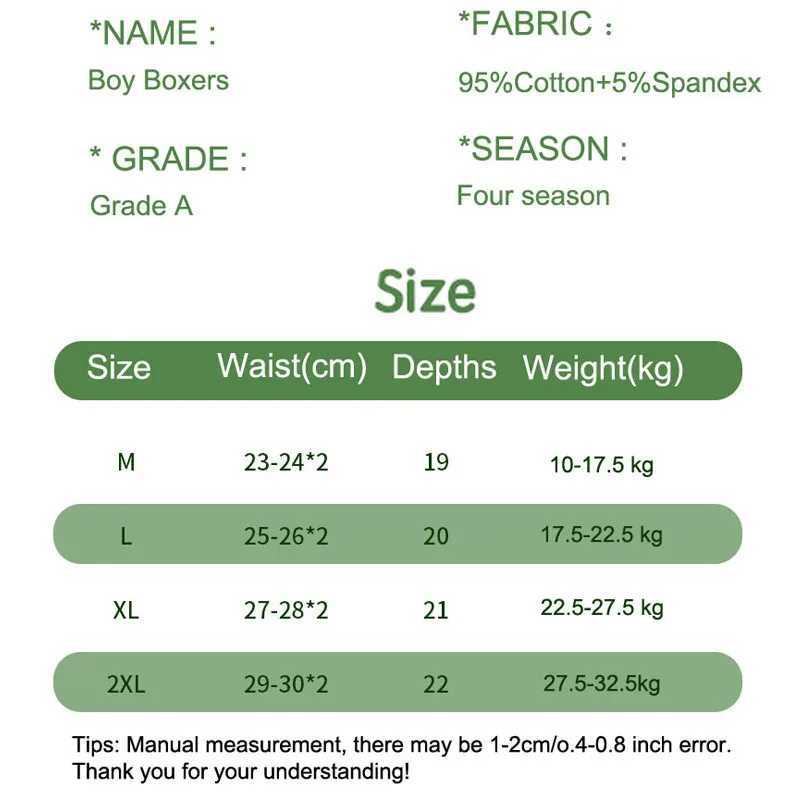 4Pcs Boys Cotton Boxers Panties Cartoon Dinosaur Printed Kids Underwear Soft Childrens Underpants Shorts Teenager Panties 2-14Y Y240821
