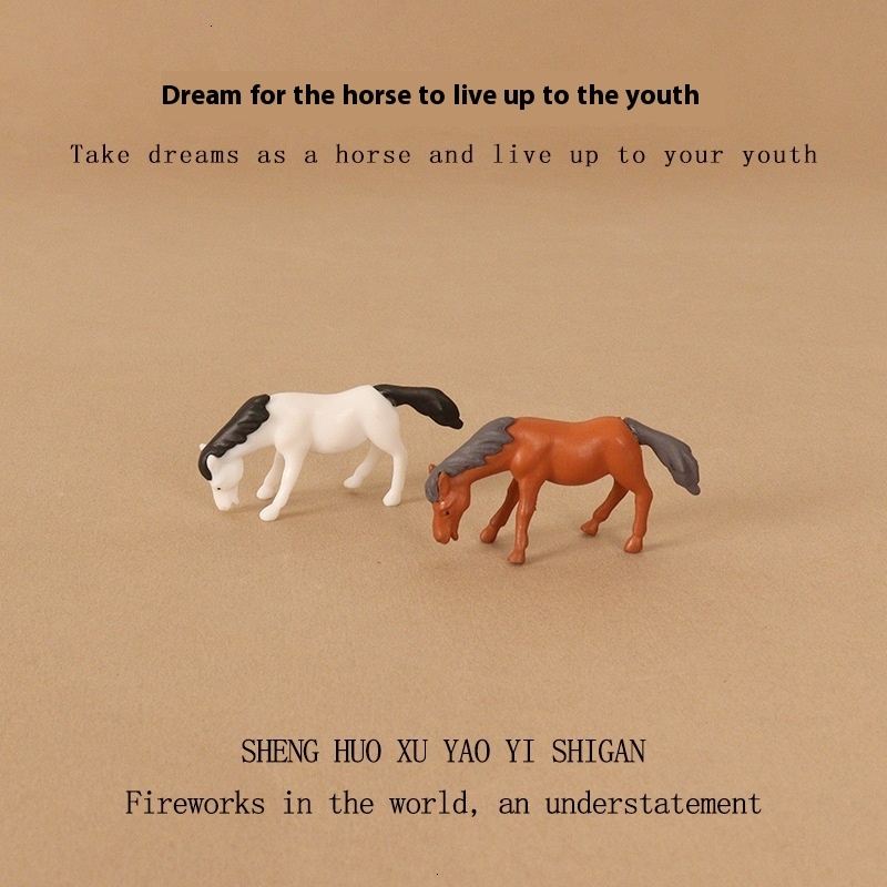 Micro Landscape Potted Plants Creative Mini Pony Plastic Crafts Home Decorations Desktop Ornaments