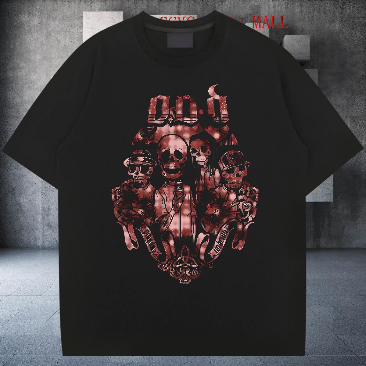 2024 Designer skull Tshirt for Man Woman 230g Pure Cotton T-Shirts for Men Oversized 4XL High Street Hip Hop Breathable Short Sleeve Cool Tees