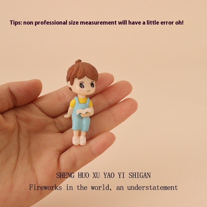 Cartoon Creative Cute Tree stump Characters Reading Micro Landscape Scene Interior Plastic Crafts Car Decoration