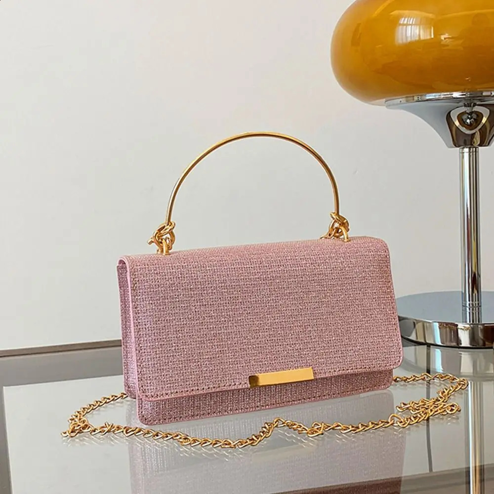 Bright Silk Shoulder Bags Chain Handbags Crossobdy Bag Wedding Party 240821ZYl