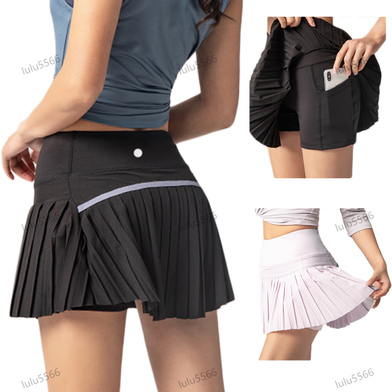 Yoga Pleated Skirt Womens Tennis Skirts Gym Clothes Women Running Fitness Golf Shorts Pants Sports biker workout dance pant yoga outfit tennis dress Lined leggings