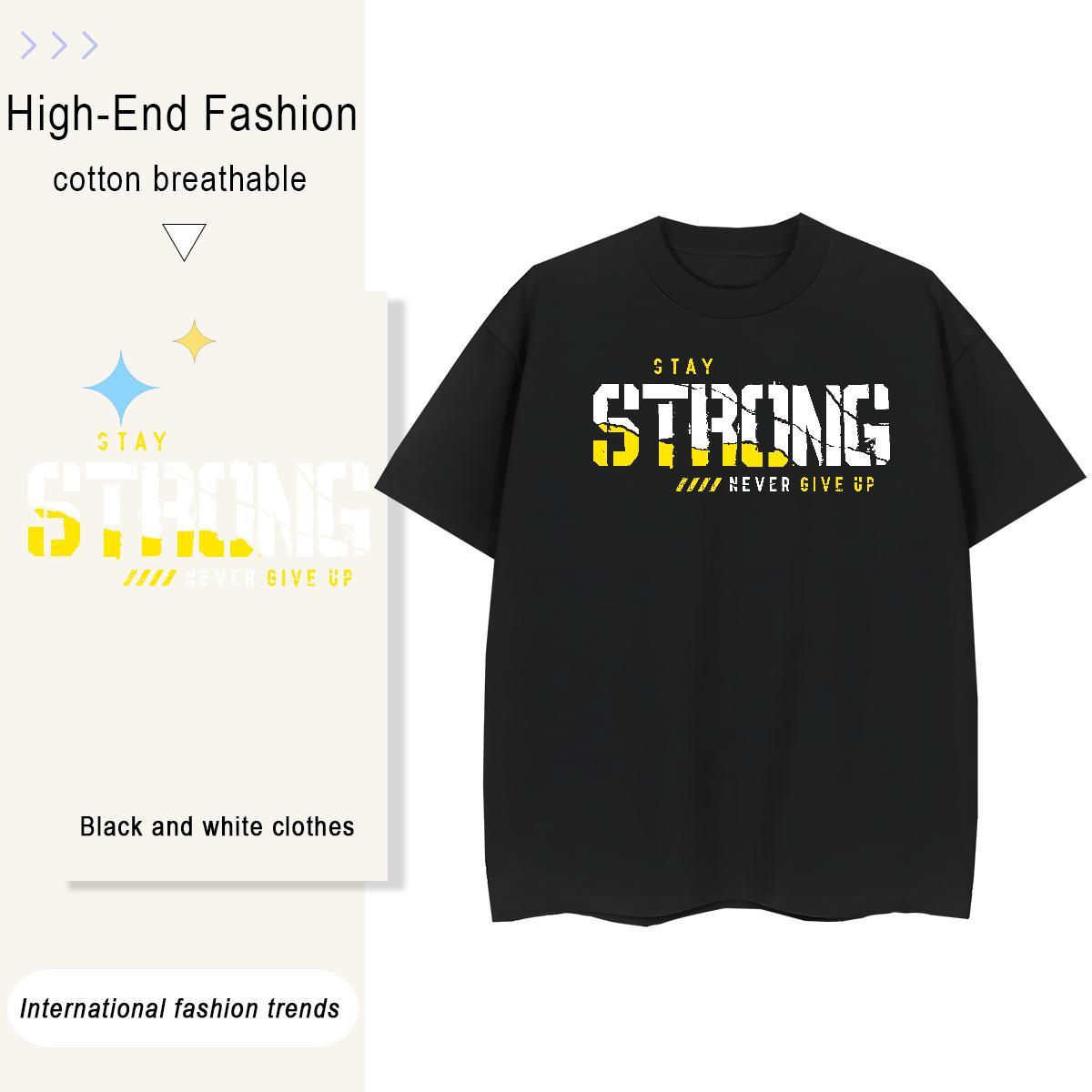 Comfortable Women Tshirts 230g Pure Cotton letter Hip Hop Street Women T Shirts Round Neck Short Sleeve Cartoon Print Polos