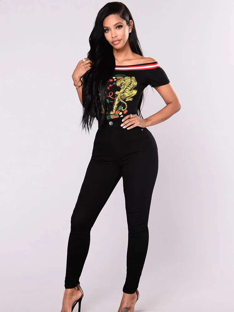 Women High waist Elastic Hip Lifting Lady Jeans Skinny Vintage Pencil Long Pants Narrow Straight Leg Wrap Hips Casual Trousers 240820