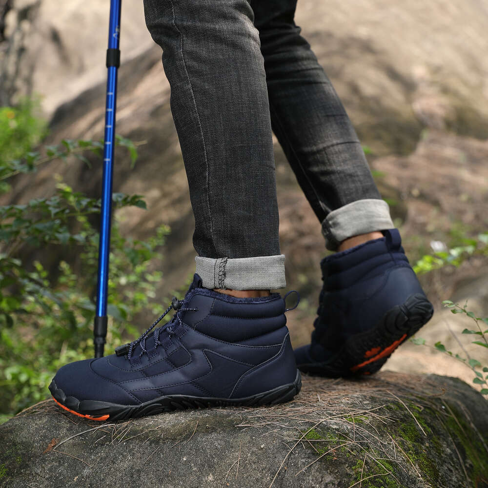 Ddmysports Outdoor Winter Velvet Waterproof Five Finger Snow Boots Warm And Comfortable For Couples High Top Casual Cotton Shoes OUTDOOR