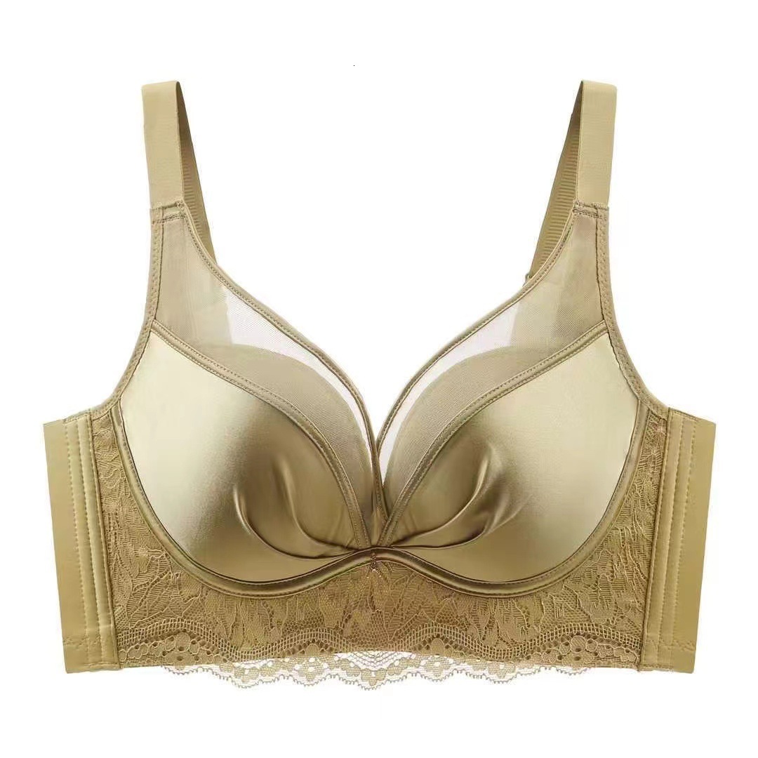 Small chest, big gathering adjustment type, gathered and paired breasts, anti sagging underwear, female sexy lace bra 2024 new item dongdumaoyi
