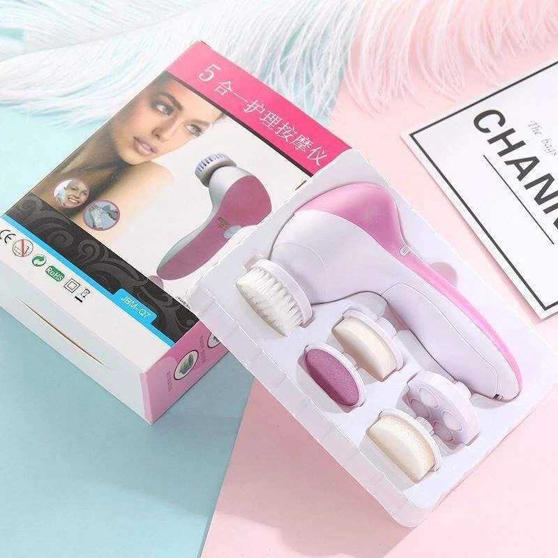 Electric Facial Cleaner 5 IN 1 Face Cleansing Brush Wash Machine Spa Skin Care Massager Blackhead Cleaning Facial Cleanser Tools Y240821