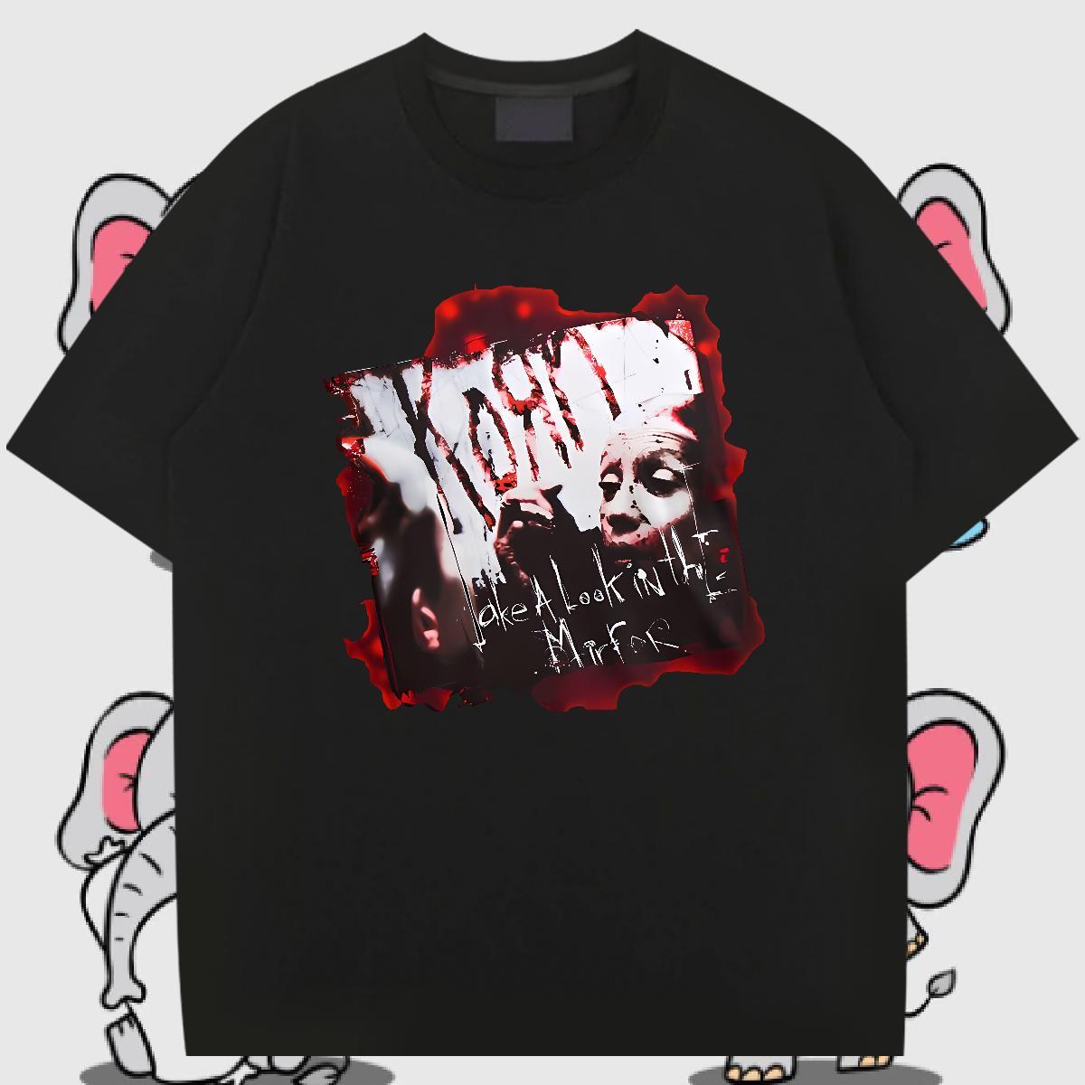 2024 Summer scary Men Tshirts 230g 100% Cotton T Shirts Men Custom Big Size Anime Printing Street Breathable Designer Tops Shirt
