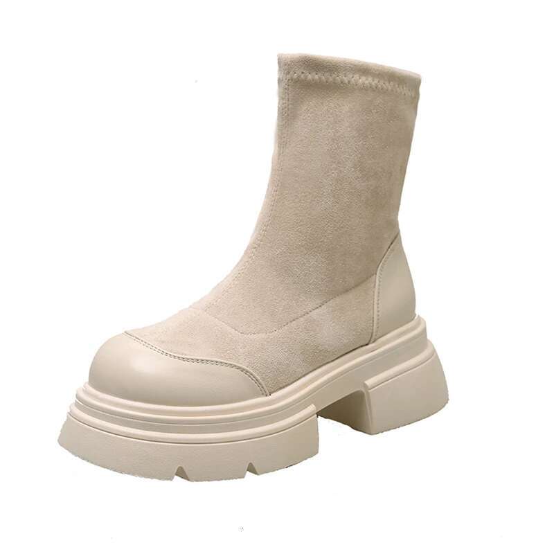 New Chunky Women Slim Short Boots Fashion Back Zippers Thick Heel Ankle Booties Autumn Winter Street Style Female Shoes