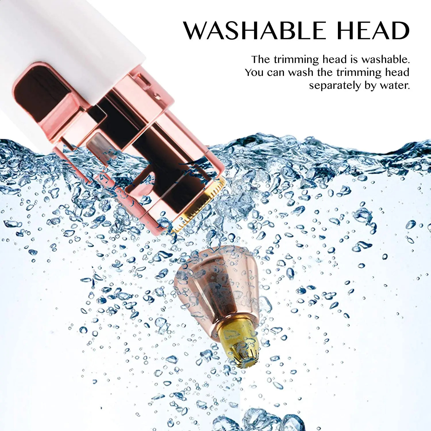 Dighealth 2in1 rechargeable eyebrow trimmer hair remover makeup mini shaver painless with builtin LED light 240801