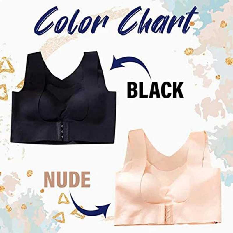 Women Sports Bras For Push Up Bra Posture Corrector Bralette Front Clre Female Underwear Cross Back Tops Top 24