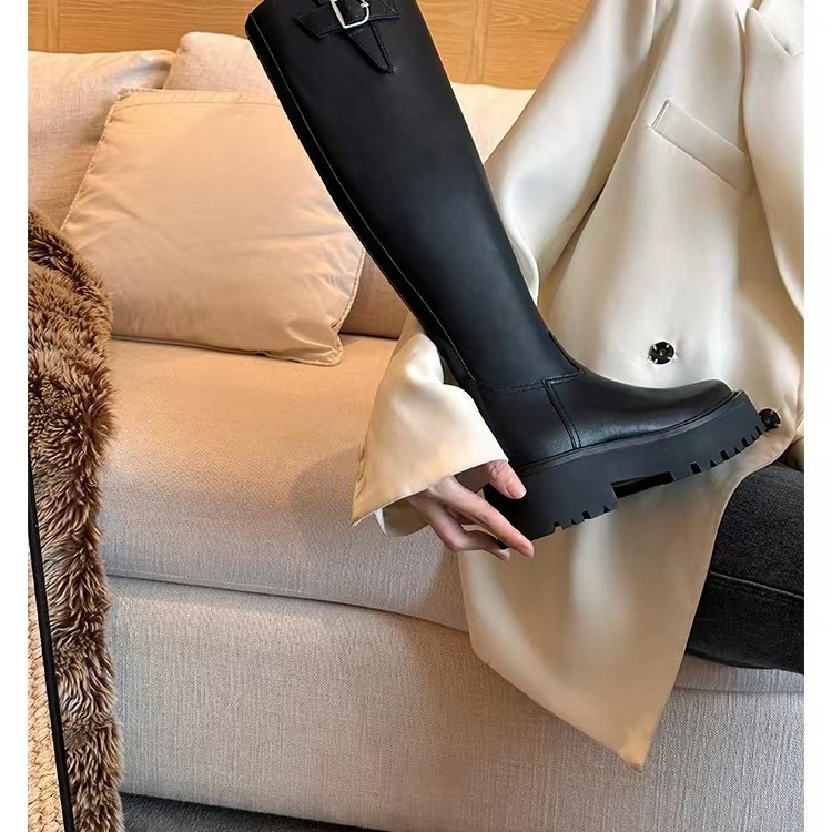 Ddmysports Grape Mom S Autumn Winter New Collection Bottom Thick Eel Leather Side Zipper Over Knee Knight Women Boots OUTDOOR