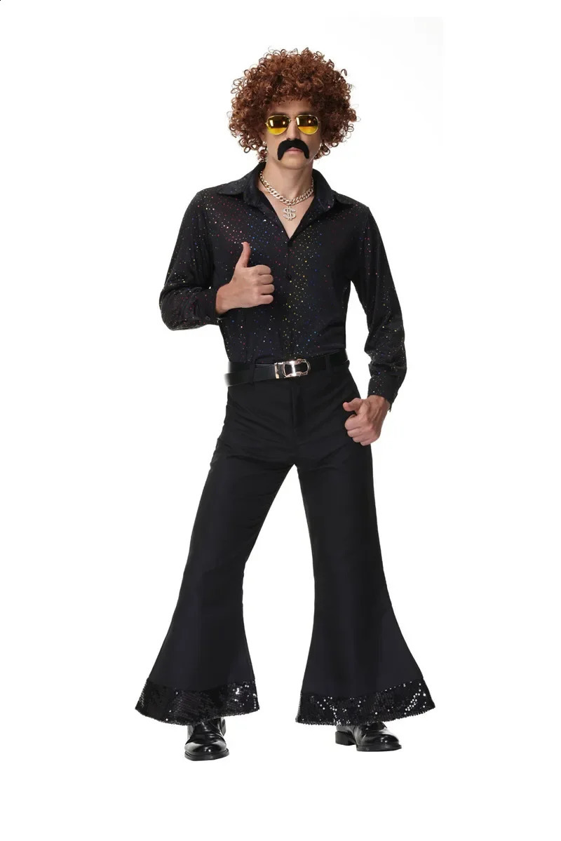 Halloween 70s disco couple costume cosplay costume retro 80s hippie costume men and women music festival party costume 240824 - view 4