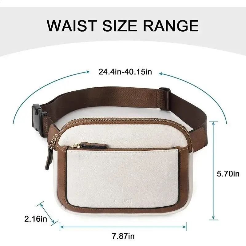 Women Fashion PU Waist Pack Casual Crossbody Chest Bags Unisex Hip Sack Travel WaterProof Belt Bag Sport Purse Pocket for Ladies 240821