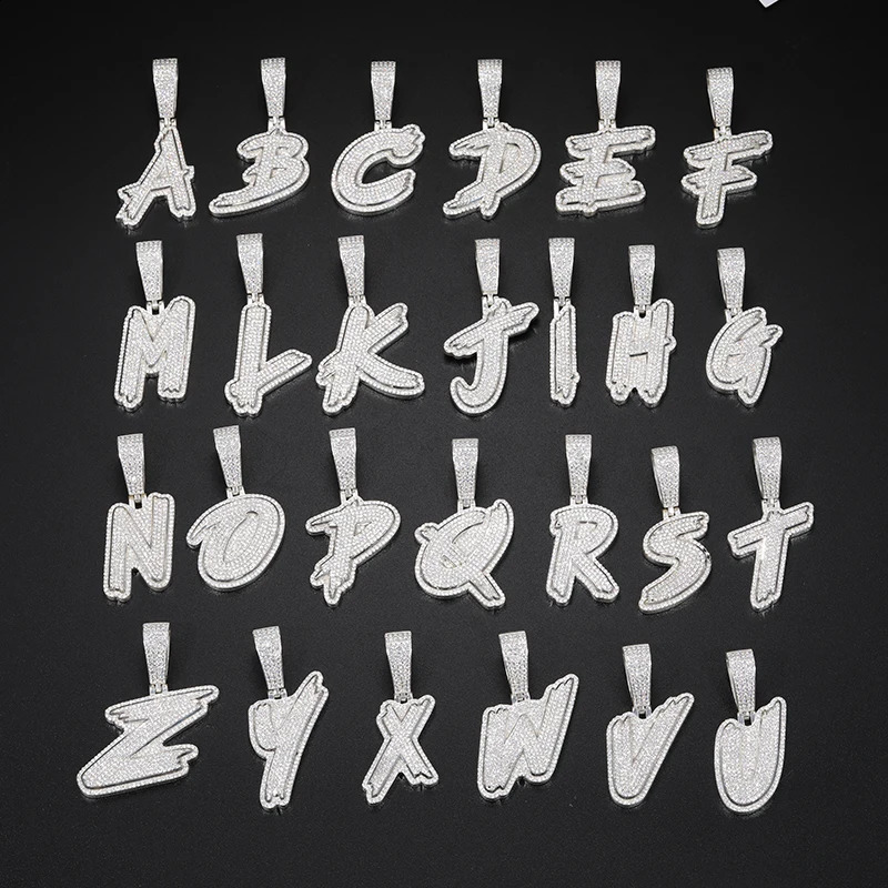 High quality 925 silver pendant classic letter pendant punk hip-hop/rock mens hip-hop jewelry 240808
