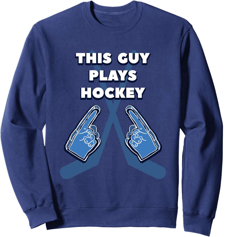 Long Sleeve Shirts for Men sweatshirt This Guy Plays Hockey Funny Ice Skating Lover Gift Sweatshirt T shirt Tee Streetwear Casual tops clothes