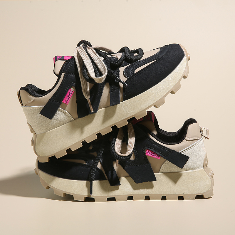 Platform shoes women's new breathable mesh leisure running shoes