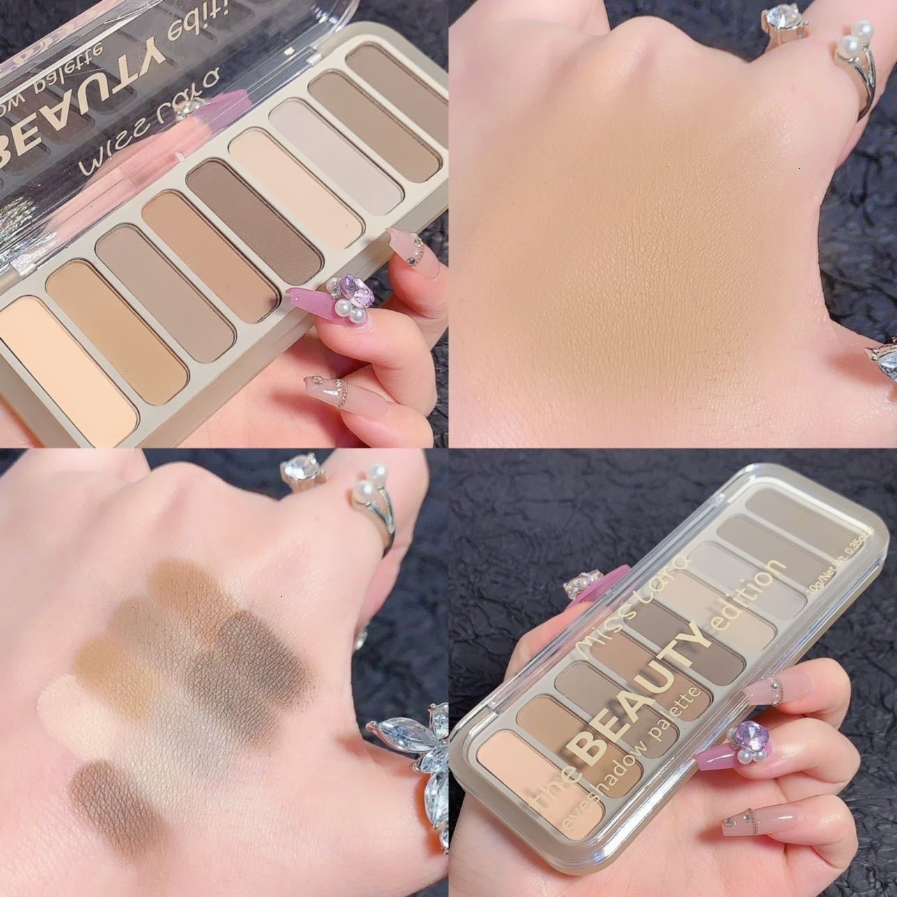 Daily Makeup Essentials from Miss Lara - Nine Eye Shadow Panels Featuring Unique Matte and High-Gloss Combinations