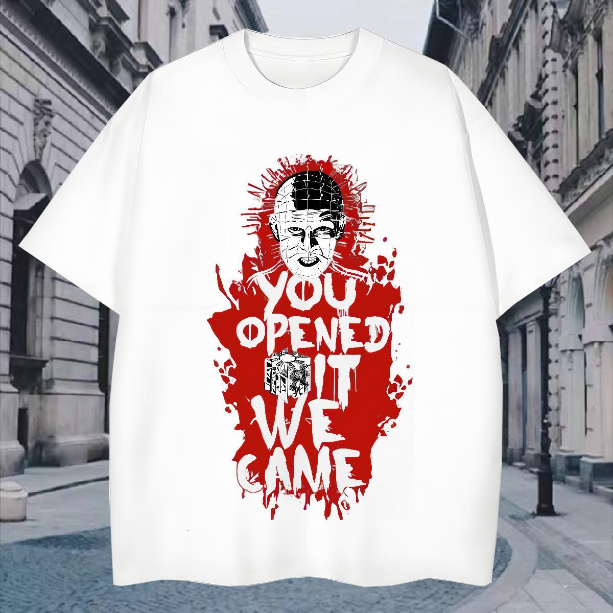 Custom Couples T Shirts 100% Cotton 230g High Street Hip Hop scary Pure Cotton Men T Shirts High Quality Customized Tshirts