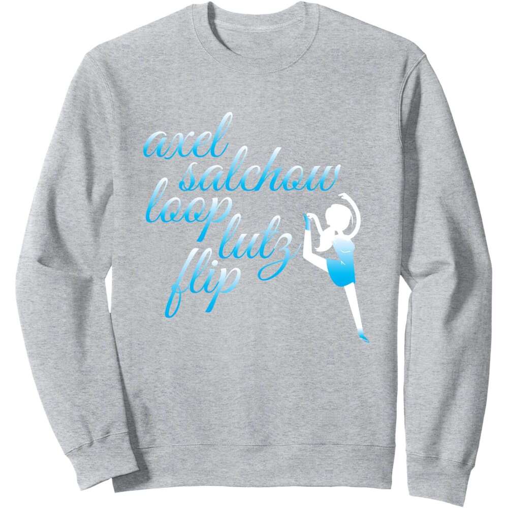 Long Sleeve Shirts for Men sweatshirt Funny Gift Figure Skating Jumps Spin Skate Lovers Sweatshirt T shirt Tee Streetwear Casual tops clothes