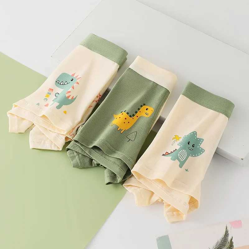 New Childrens Underwear Boys Panties Underpants Dinosaurs Helicopters Cars Cotton Breathable Kids Shorts Boy Boxer Briefs Y240821