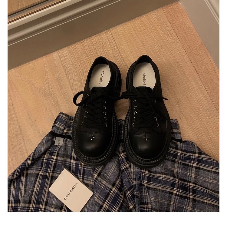 Ddmysports Grape Mom S Same Style Big Cm Thick Sole Height Increasing Lace Up Round Toe White Casual Canvas Shoes For Women Autumn And Winter OUTDOOR
